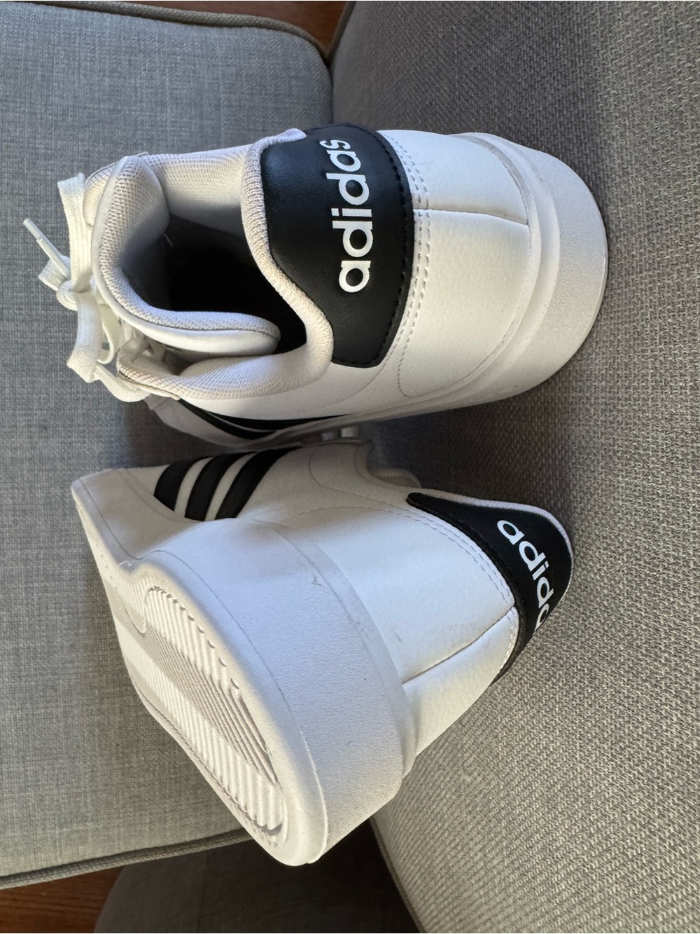 adidas White Sneakers with Black Accents - Never Worn! - Picture 2 of 6
